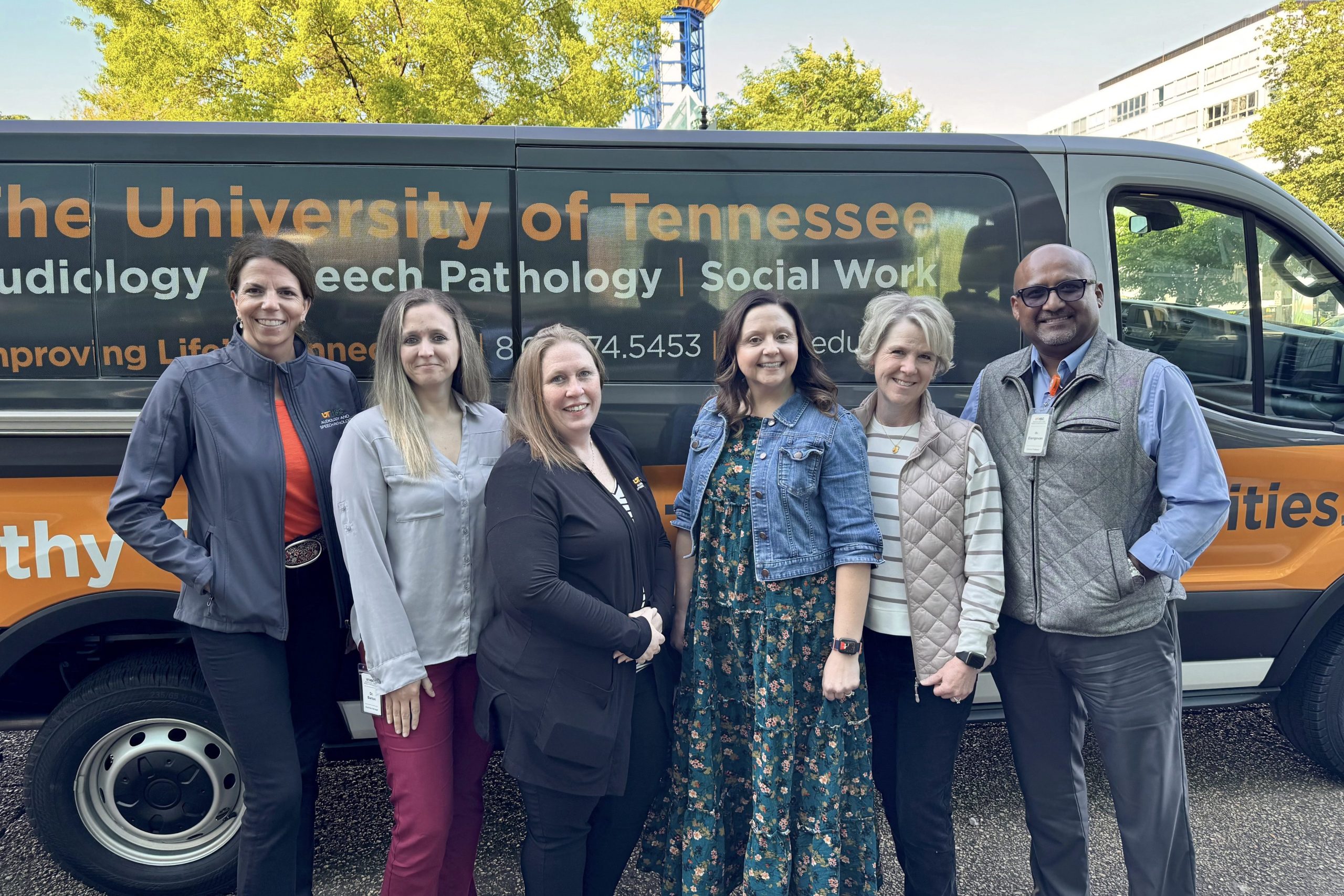 Photo of COHP team with mobile van