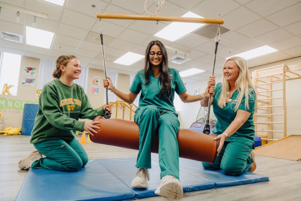 Students in the Rachel Kay Stevens Therapy Center