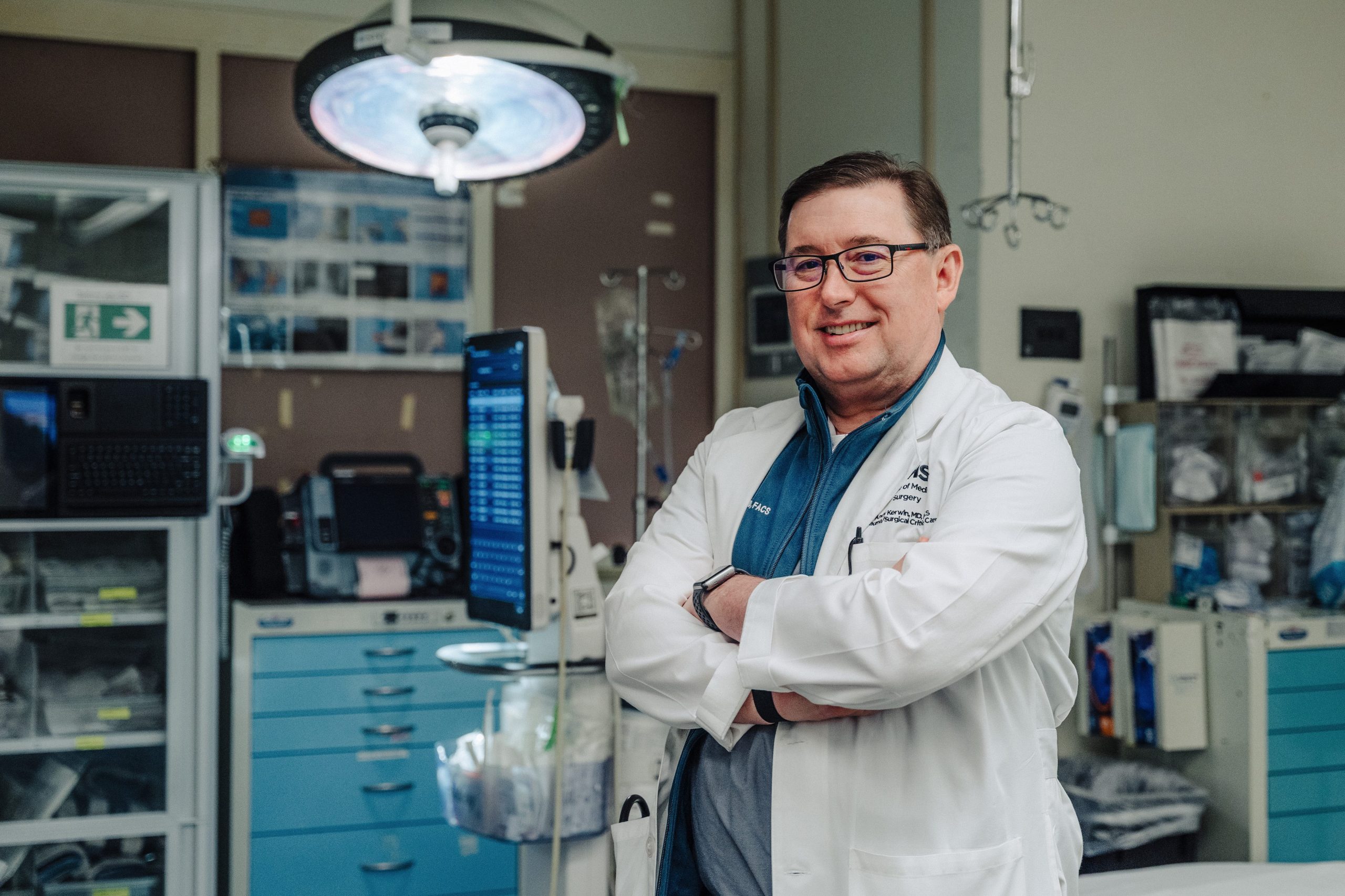 Portrait of Dr. Andrew Kerwin in an operating room