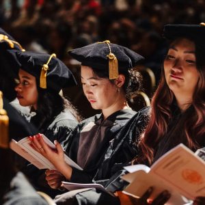 College of Pharmacy graduates at commencement.