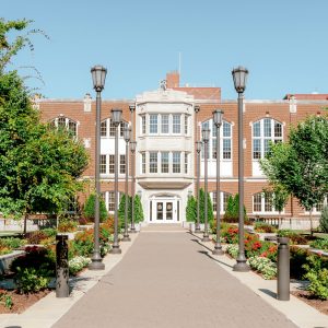 Photo of the Mooney Building in the quadrangle